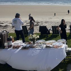 Harvest & Plate Catering - Hot coffee & decaf, plus food from Harvest & Plate. They helped make our day-after-wedding-brunch-on-the-beach perfect!