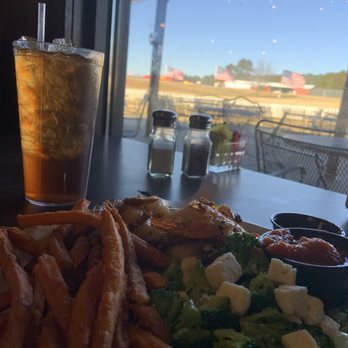 Barnstormer's Grill & Event Center - Fried Shrimp, kale with feta, and Sweet potato fries - American Near Me - Williamson, Georgia