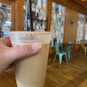 Common Grounds Coffee House & Desserts - Iced vanilla almond latte with oat milk - Desserts Near Me - Apex, North Carolina Common Grounds Coffee House & Desserts - Iced vanilla almond latte with oat milk - Desserts Near Me - Apex, North Carolina