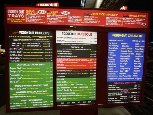 Menu photo 1 Cook Out Richmond, VA