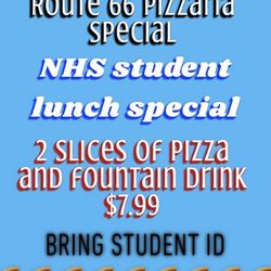 Route 66 Pizza - Specials !