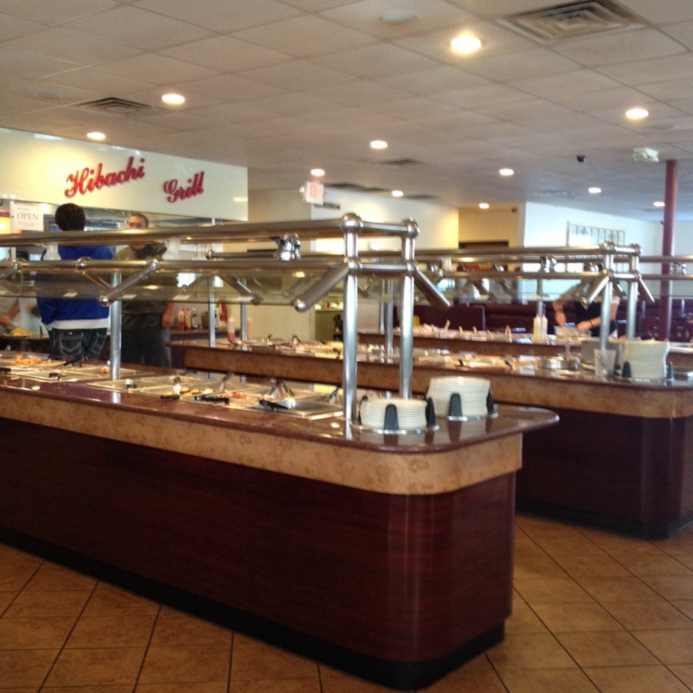a buffet area