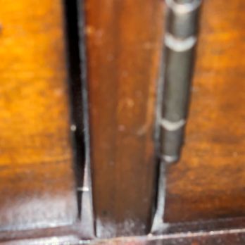White Glove Cleaning - Hinge on wood TV stand. No Amish milk use nor was it cleaned - Home Cleaning Near Me - Warner Robins, Georgia White Glove Cleaning - Hinge on wood TV stand. No Amish milk use nor was it cleaned - Home Cleaning Near Me - Warner Robins, Georgia