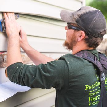 RetroGreen Energy - removing some siding panels to prepare for the injection foam insulation. - Home Organization Near Me - Saint Cloud, Minnesota