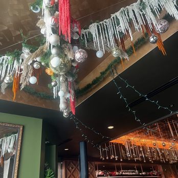 Vintage Books - Above our table decorations a week before Christmas! - Speakeasies Near Me - Honolulu, Hawaii