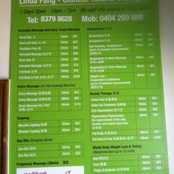 Body & Soul Health Workshop - List of how much the place charges, which is extremely reasonable.