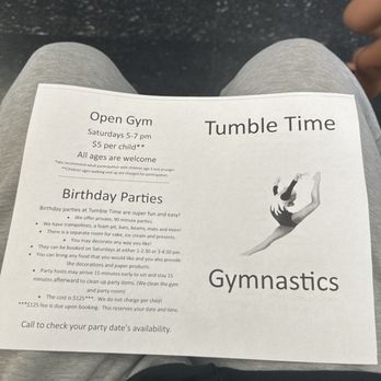 Tumble Time Preschool Gymnastics - Birthday party information - Lawton, Oklahoma Tumble Time Preschool Gymnastics - Birthday party information - Lawton, Oklahoma