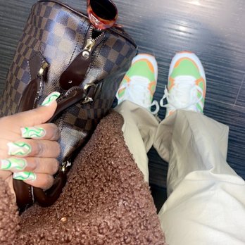 Lúa Nail Spa - A glimpse of my nails it glows in the dark!! - Nail Salons Near Me - Odenton, Maryland