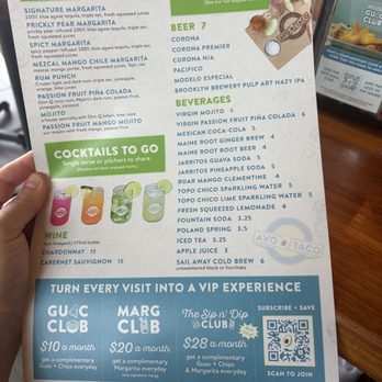 Avo Taco - Menu - Cocktail Bars Near Me - New Hyde Park, New York