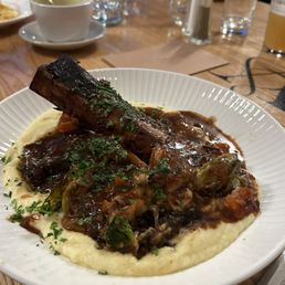 Thor's Hammer Steak- braised short rib with parsnip puree.