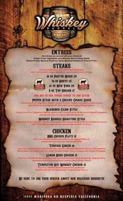 Menu photo 8 The Whiskey Barrel Hesperia, CA Menu photo 8 The Whiskey Barrel Hesperia, CA