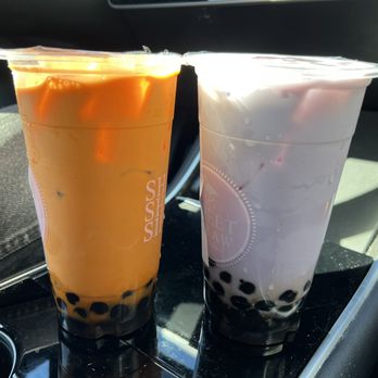 Sweet Straw - Thai tea and Taro Taro with pearl boba. - Bubble Tea Near Me - Napa, California