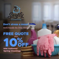 Swifty Cleaning - We're offering 10% off on all Spring Cleanings booked for the month of  May - June!