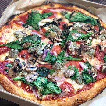 Blaze Pizza - Meat Eaters with extra vegetables - Salad Near Me - Orange, California Blaze Pizza - Meat Eaters with extra vegetables - Salad Near Me - Orange, California