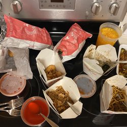China Wok - Crab Rangoon, egg rolls, egg drop soup, sweet & sour chicken, house fried rice, beef lo mein, sesame chicken and beef with broccoli