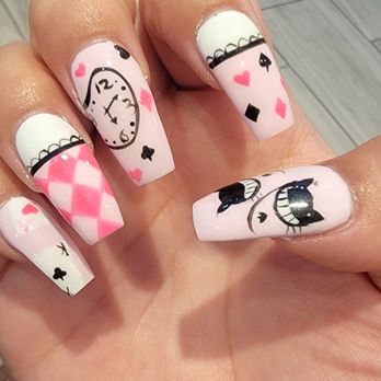 Venice Nail Lounge - Cards, Cheshire cat, & clock - Nail Salons Near Me - Chandler, Arizona Venice Nail Lounge - Cards, Cheshire cat, & clock - Nail Salons Near Me - Chandler, Arizona