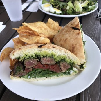 Crafted Greens - chimichurri steak sandwich and nicoise salad - American Near Me - El Cajon, California