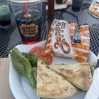 The Daily Bread Bakery & Cafe - Turkey Spinach Artichoke Flatbread Sandwich - Bakeries Near Me - St. Louis, Missouri