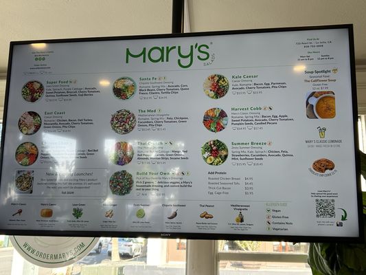Menu photo 2 Mary's Salads La Jolla, CA