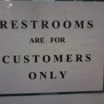 Subway - a sign that says restrooms are for customers only - Sandwiches Near Me - Kayenta, Arizona