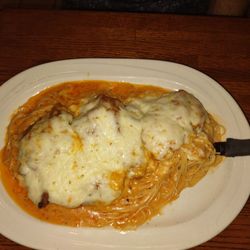 Yesterday's Restaurant - Chicken Parm with vodka sauce with shrimp.