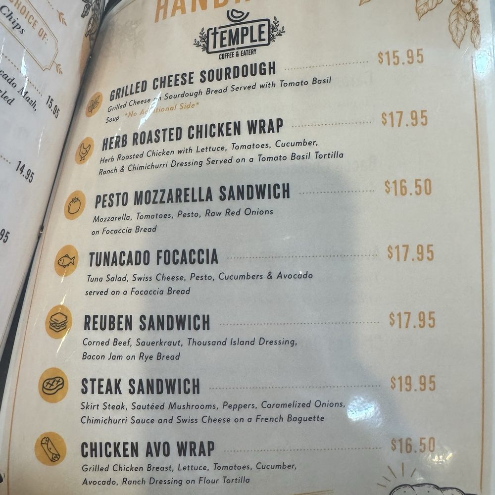 Temple Coffee & Eatery - Menu as of 8/19/2026 - Coffee Roasteries Near Me - Colleyville, Texas Temple Coffee & Eatery - Menu as of 8/19/2026 - Coffee Roasteries Near Me - Colleyville, Texas