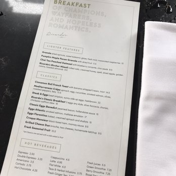 Ricarda's - Brunch Menu - Mediterranean Near Me - Toronto, Ontario Ricarda's - Brunch Menu - Mediterranean Near Me - Toronto, Ontario