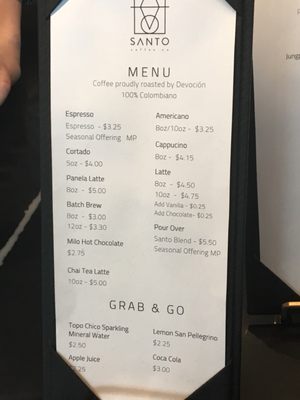 Menu photo 8 Santo Coffee Seattle, WA Menu photo 8 Santo Coffee Seattle, WA