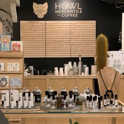 Howl Mercantile & Coffee - Bar area, coffee menu