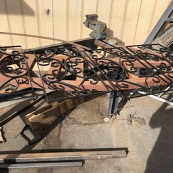 Elite Iron Brothers Welding - 15in. X 30in. Flat bar design. Painted black, and forged to design and then welded.