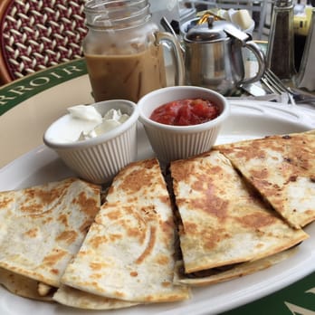 Eggty 8 Cafe - Goat cheese and chicken quesadilla. I think it's just an OK. - American Near Me - Fort Lee, New Jersey Eggty 8 Cafe - Goat cheese and chicken quesadilla. I think it's just an OK. - American Near Me - Fort Lee, New Jersey