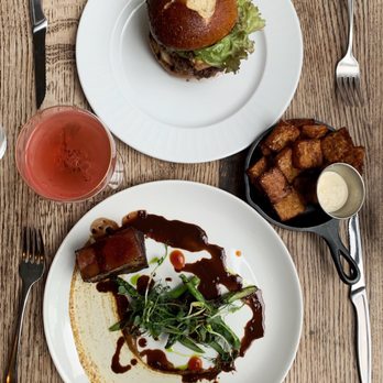 Table, Donkey and Stick - Burger, Suckling Pig, and Potato Latkes - Modern European Near Me - Chicago, Illinois Table, Donkey and Stick - Burger, Suckling Pig, and Potato Latkes - Modern European Near Me - Chicago, Illinois