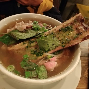 Ginger and Lemongrass - Beef + brisket w/bone marrow pho (small bowl good for 1 person) - Vietnamese Near Me - Whitestone, New York Ginger and Lemongrass - Beef + brisket w/bone marrow pho (small bowl good for 1 person) - Vietnamese Near Me - Whitestone, New York