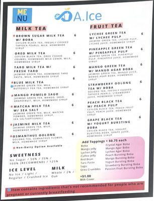 Menu photo 3 A Ice Lodi, CA