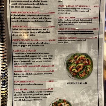 El Salto Mexican Restaurant - Salads and Soups menu - Mexican Near Me - Chesterfield, Missouri