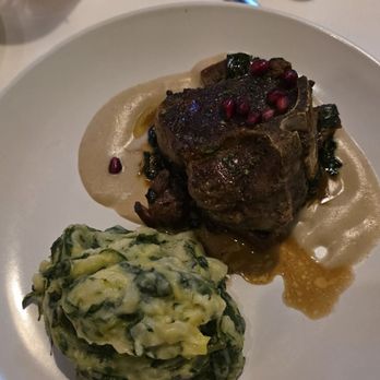 Chez Bacchus - Lamb Porterhouse with mashed potato - New American Near Me - Long Beach, California