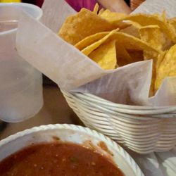 Complimentary chips and salsa