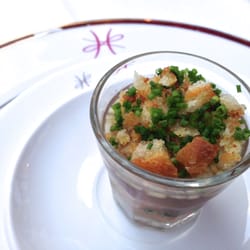 Bistro de l'Hotel - Amuse bouche -- Bresse chicken in aspic topped with bread crumbs