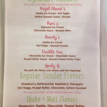 Hazel Marie's - Menu - July 26, 2017 - Ice Cream & Frozen Yogurt Near Me - Plainfield, Illinois Hazel Marie's - Menu - July 26, 2017 - Ice Cream & Frozen Yogurt Near Me - Plainfield, Illinois