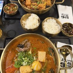 #1 Signature Mala Broth Medium & #10 Spicy Tomato Dry Pot Spicy #1 Signature Mala Broth Medium & #10 Spicy Tomato Dry Pot Spicy