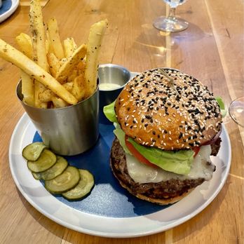 TAVERNA - Taverna Burger ($22) - Greek Near Me - Palo Alto, California