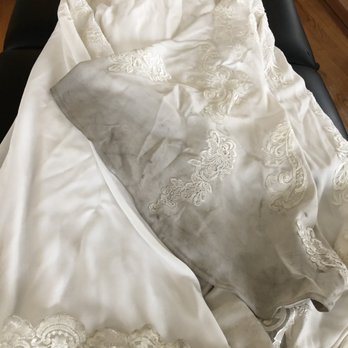 Chicago Wedding Dress Cleaners - Before- Dirt stains on train - Dry Cleaning Near Me - Naperville, Illinois Chicago Wedding Dress Cleaners - Before- Dirt stains on train - Dry Cleaning Near Me - Naperville, Illinois