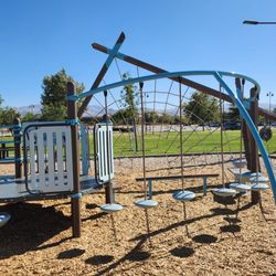 Palmdale Oasis Park Playground - Climbing equipment.