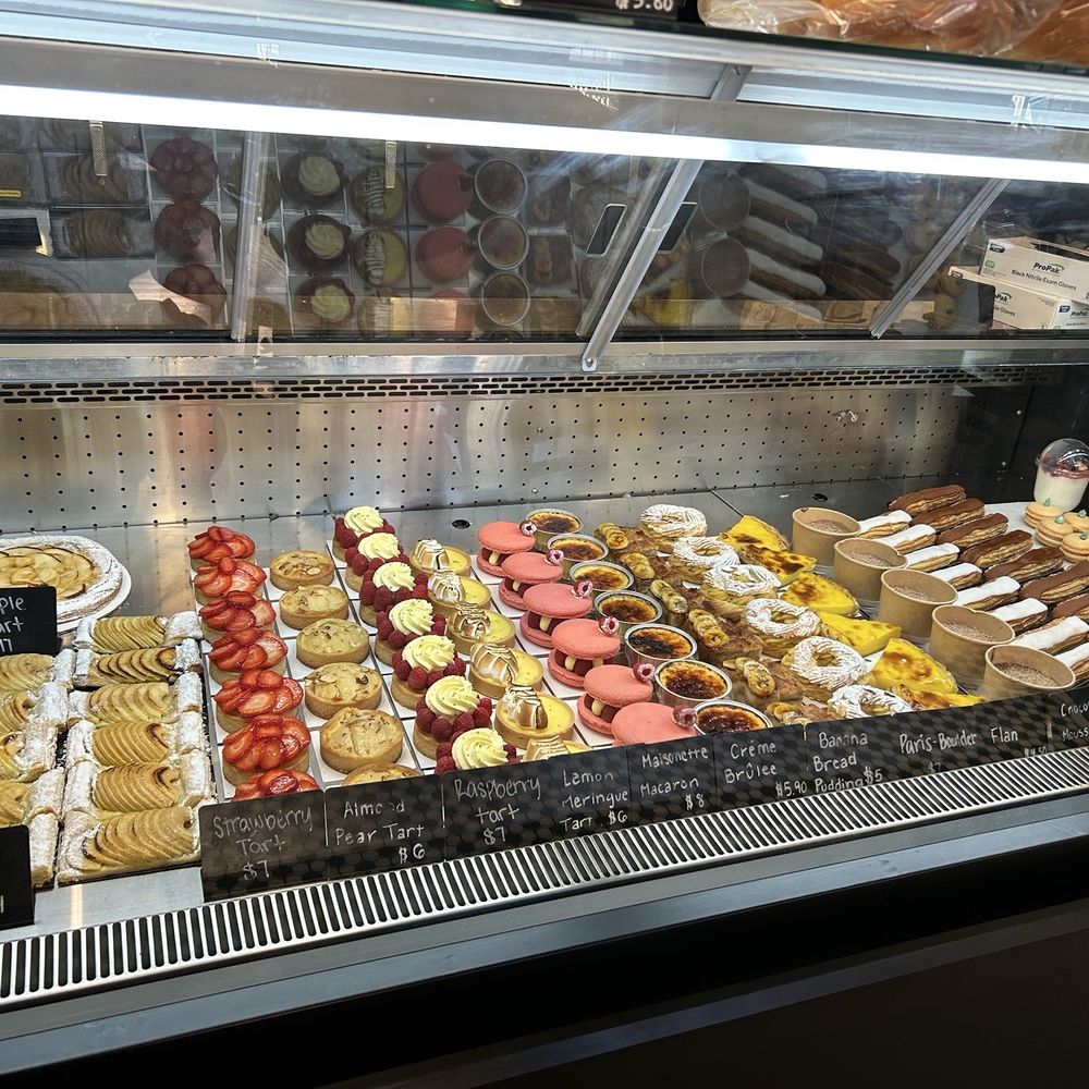 Full pastry case at 8 am on a Saturday Full pastry case at 8 am on a Saturday