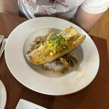 Boro Restaurant And Bar - Fish special (I believe this was trout with coconut rice. So good) - Tapas Bars Near Me - Swansboro, North Carolina