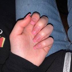 US Nails & Spa - French tip acrylic nails
