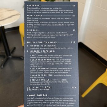 Bom Dia Treats - Menu - Acai Bowls Near Me - Saint Paul, Minnesota Bom Dia Treats - Menu - Acai Bowls Near Me - Saint Paul, Minnesota