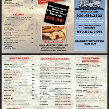Local Joe's Pizza & Delivery - Menu - Pizza Near Me - Vail, Colorado Local Joe's Pizza & Delivery - Menu - Pizza Near Me - Vail, Colorado