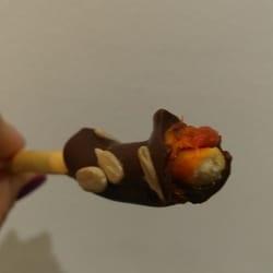 Papua Chocolates - Piruleta de sobrasada con chocolate