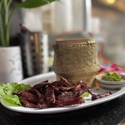 Khao Neow Sushi Thai Laos - Lao beef jerky